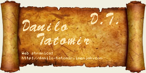 Danilo Tatomir vizit kartica